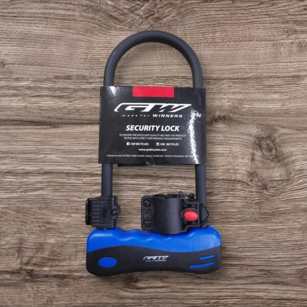 Candado para bicicleta en U Negro-Azul / GW